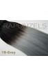 65 Gram 18" Hair Weave/Weft Colour #1B/Grey Dip Dye/Ombre (Half Head)